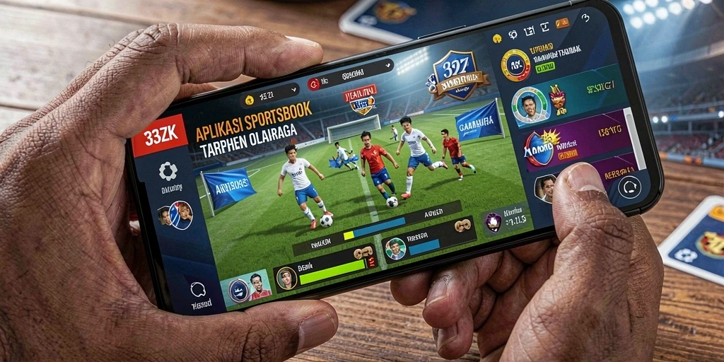 Screenshot utama 33ZK menampilkan suasana taruhan olahraga yang mendebarkan.
