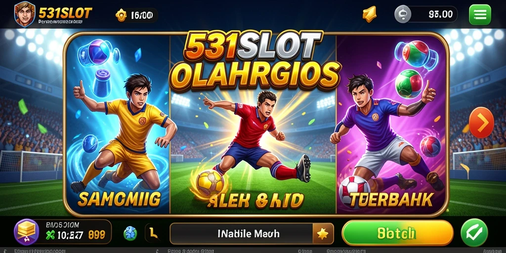 Screenshot utama 531SLOT menampilkan gameplay slot olahraga yang seru.