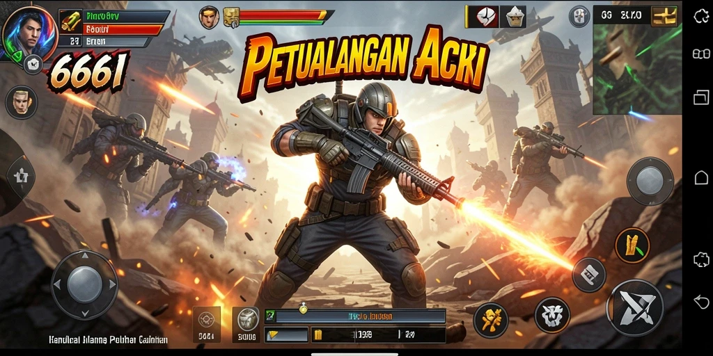 Screenshot dari gameplay mendebarkan 666I dengan aksi yang intens.