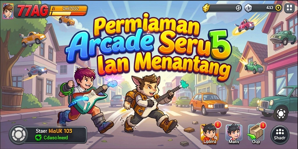Tampilan gameplay 77AG yang menantang dan seru.