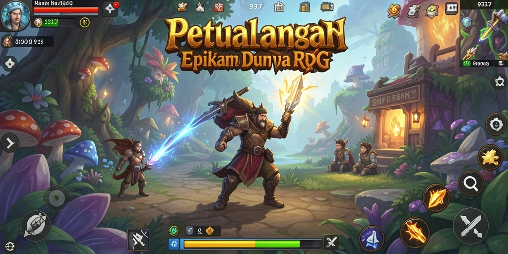 Tampilan gameplay menarik dari 93337 dengan aksi RPG seru.