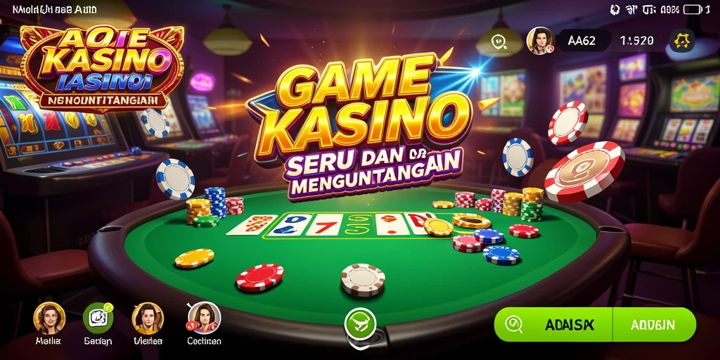 Tampilan gameplay seru dan mengasyikkan di AA62.