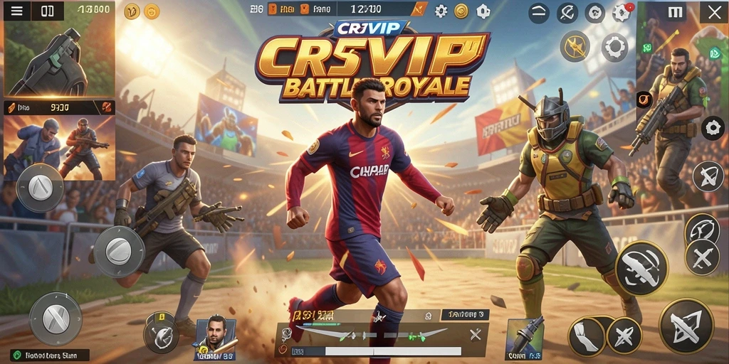 Gameplay seru CR7VIP yang menampilkan aksi Battle Royale yang mendebarkan.