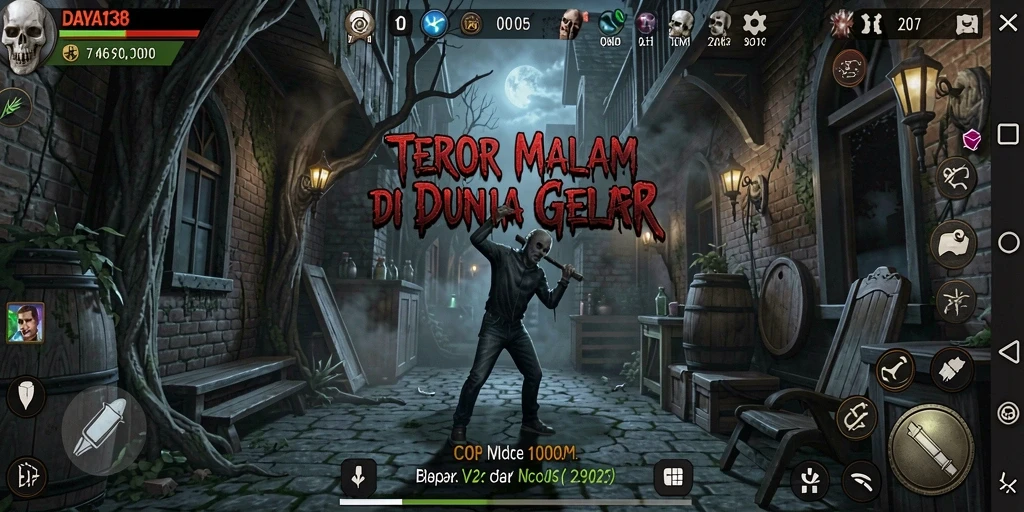 Screenshot utama <strong>DAYA138</strong> menampilkan aksi penuh ketegangan di lokasi angker.