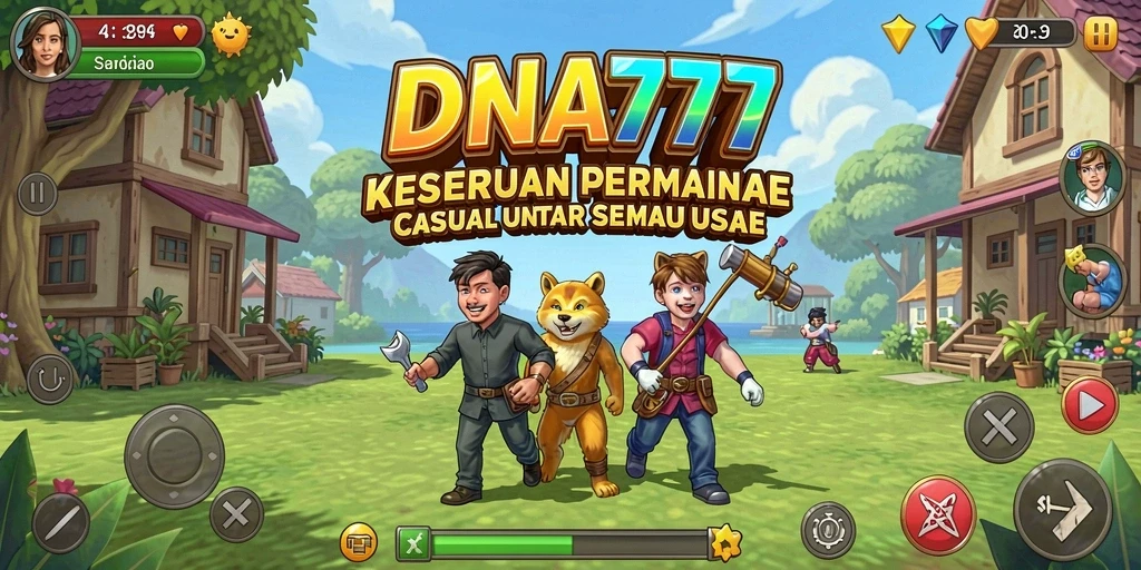 Tampilan menarik dari DNA777 dengan gameplay casual yang seru.