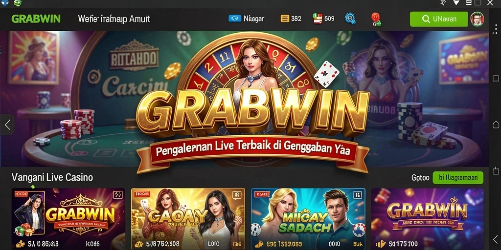 Tampilan gameplay Live Casino yang mengasyikkan di GRABWIN.
