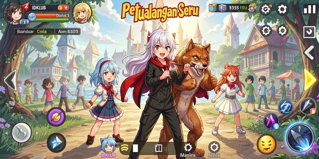 Tampilan menarik dari gameplay anime yang seru dan mendebarkan.