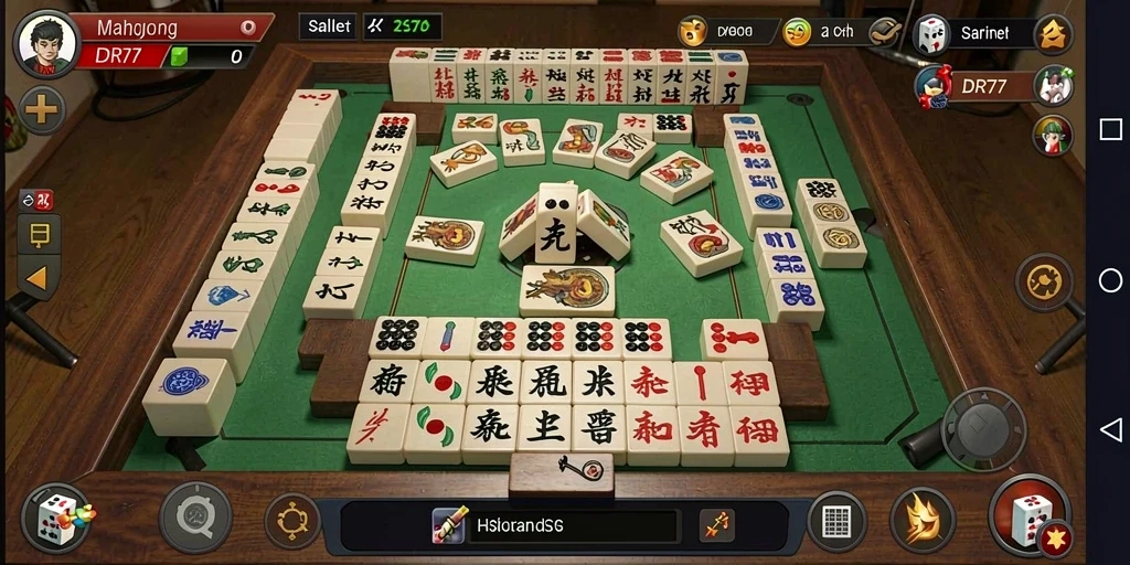 Tampilan gameplay mendebarkan dari IDR77 saat menyusun ubin Mahjong.