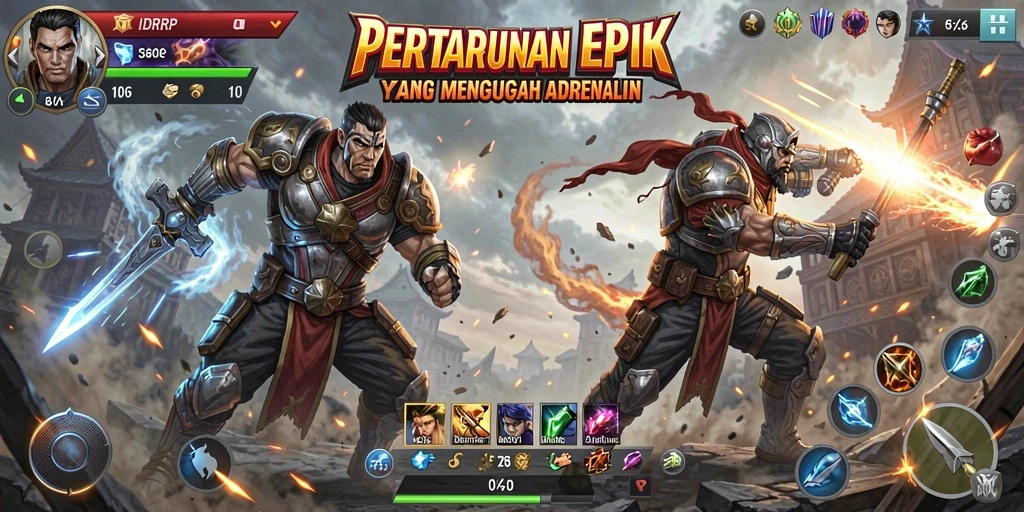 Tampilan seru dalam pertarungan karakter di IDRRP.