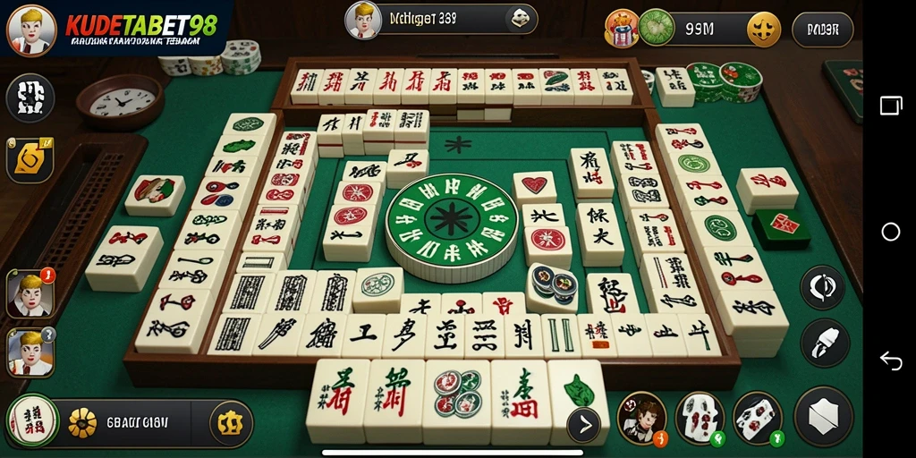 Tampilan gameplay menarik dari KUDETABET98 saat bermain Mahjong.