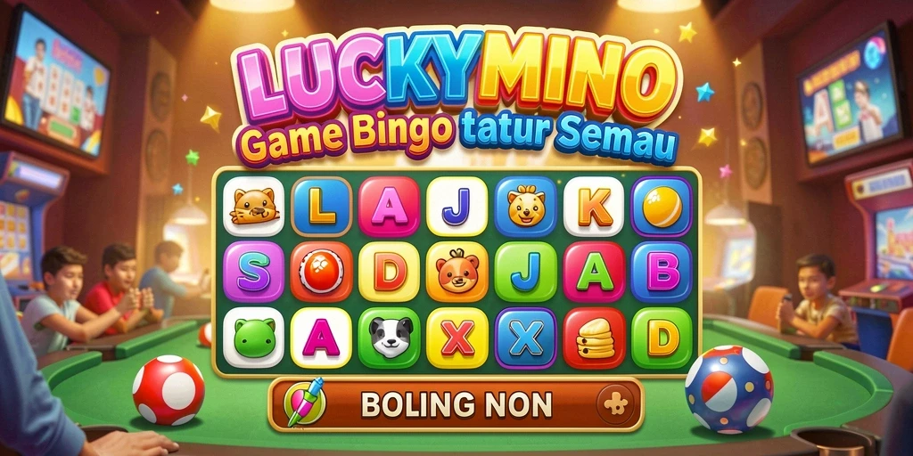 Tampilan gameplay LUCKYMINO yang menarik dan interaktif untuk permainan Bingo.