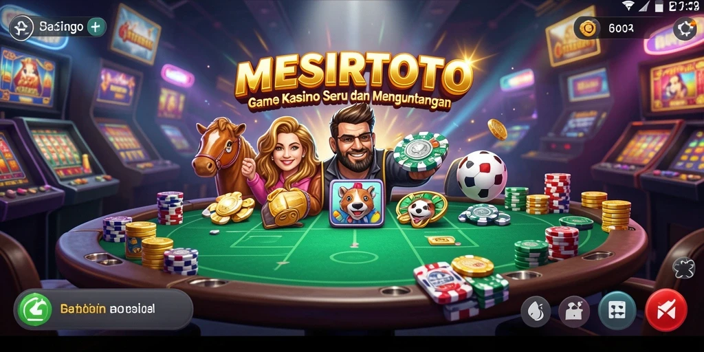 Tampilan gameplay yang menarik dari MESIRTOTO, menampilkan keseruan permainan kasino.