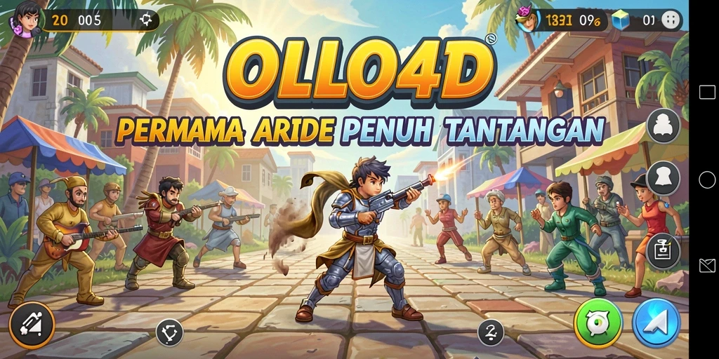 Tampilan gameplay menakjubkan dari OLLO4D dengan aksi seru.