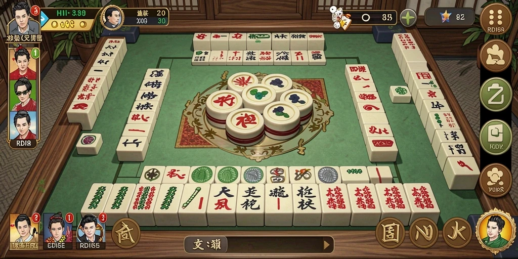 Tangkapan layar RDI88 menunjukkan gameplay Mahjong yang menawan.