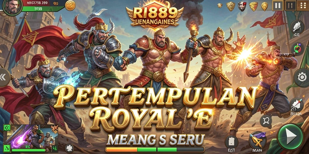 Tangkapan layar RI889 menunjukkan aksi pertempuran intens dalam mode Battle Royale.