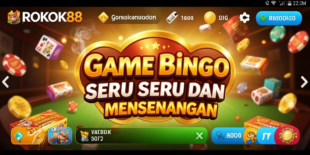 Tampilan gameplay ROKOK88 yang menarik saat bermain Bingo.