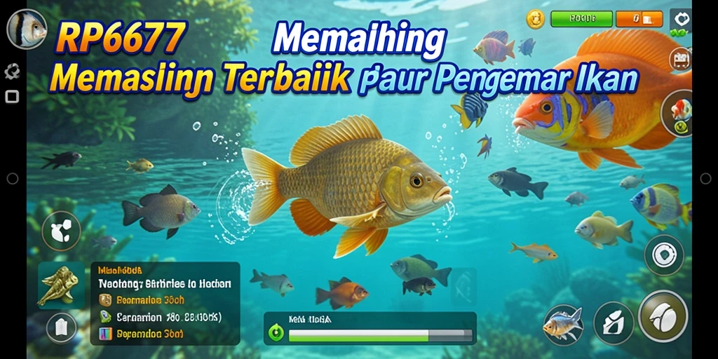Gameplay seru RP6677 dengan berbagai jenis ikan dan lokasi memancing.
