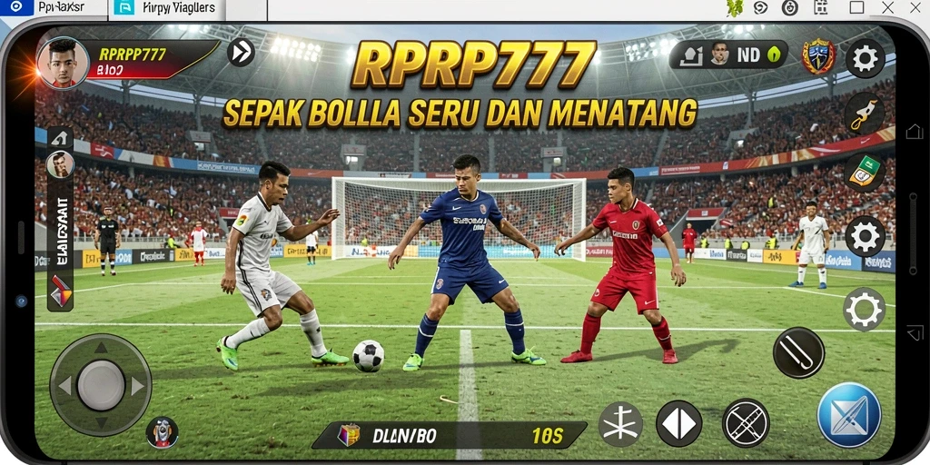 Tampilan seru gameplay sepak bola dalam RPRP777.