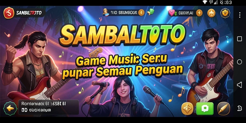 Screenshot gameplay SAMBALTOTO dengan pengalaman musik menyenangkan.