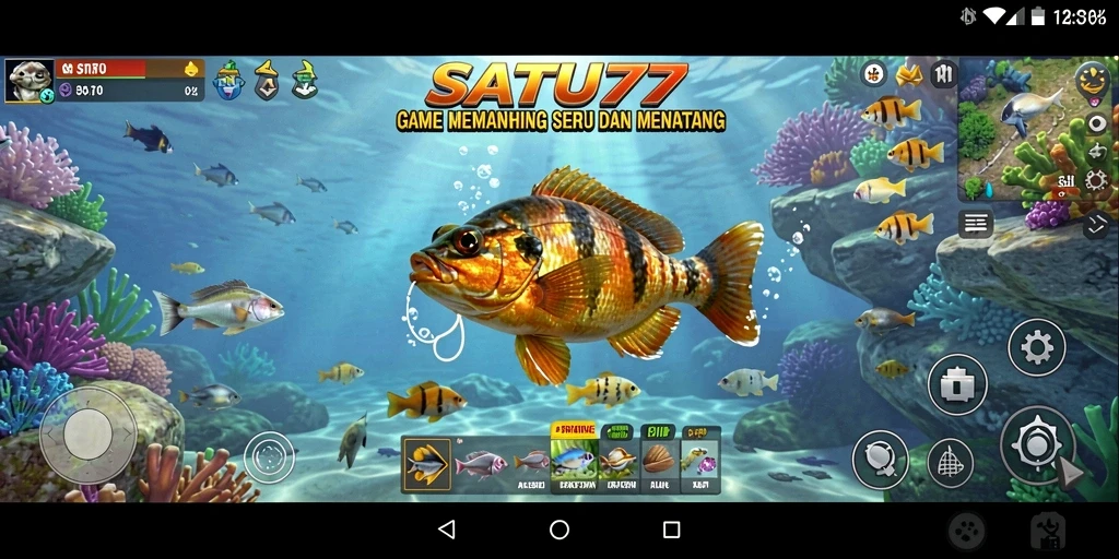 Tampilan gameplay SATU77 menampilkan suasana memancing yang menakjubkan.