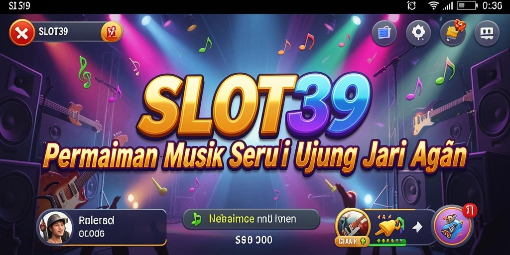Screenshot utama SLOT39 menampilkan gameplay musik yang seru.