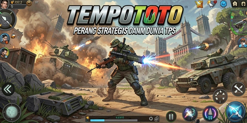 Screenshot TEMPOTOTO menampilkan aksi pertempuran yang mendebarkan dan strategi permainan.