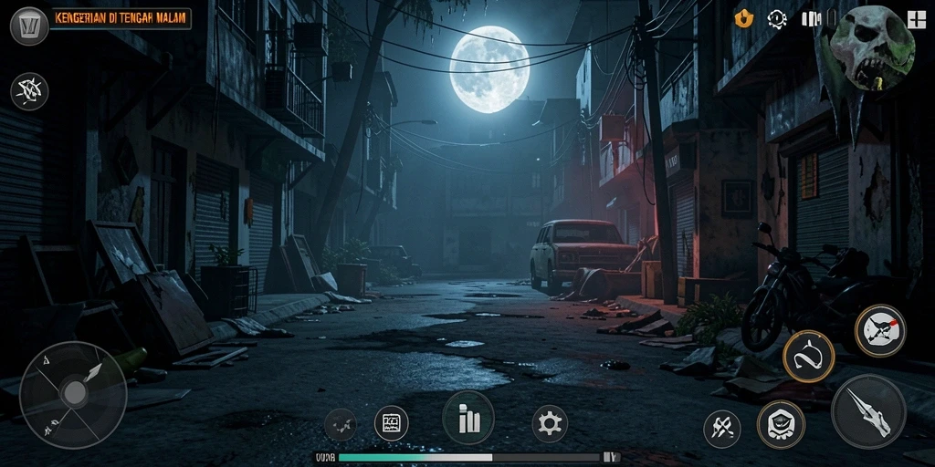 Screenshot utama VW108 menampilkan suasana gameplay yang mencekam dan menakutkan.