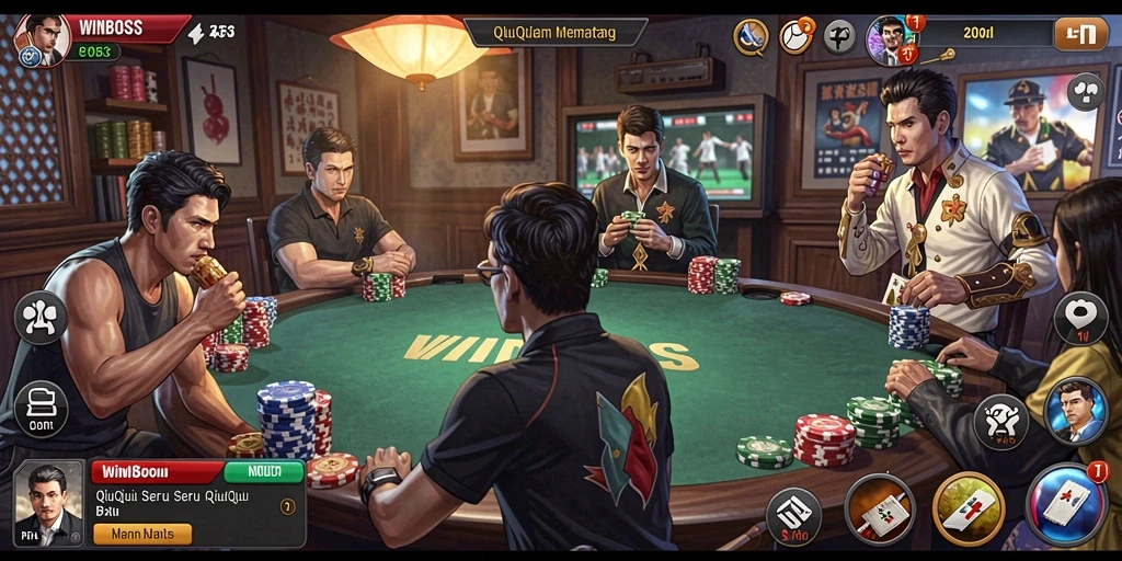 Tampilan gameplay QiuQiu yang menarik di WINBOSS.